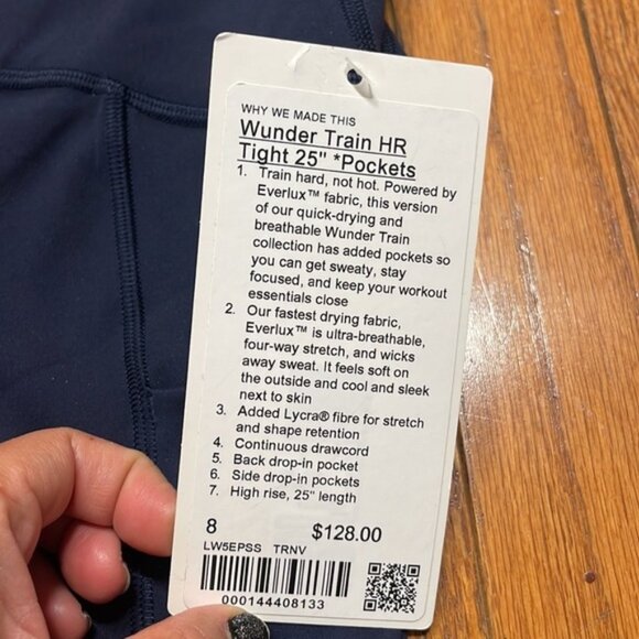 NWT Lululemon Wunder train w/ pockets size 4 - Picture 6 of 6